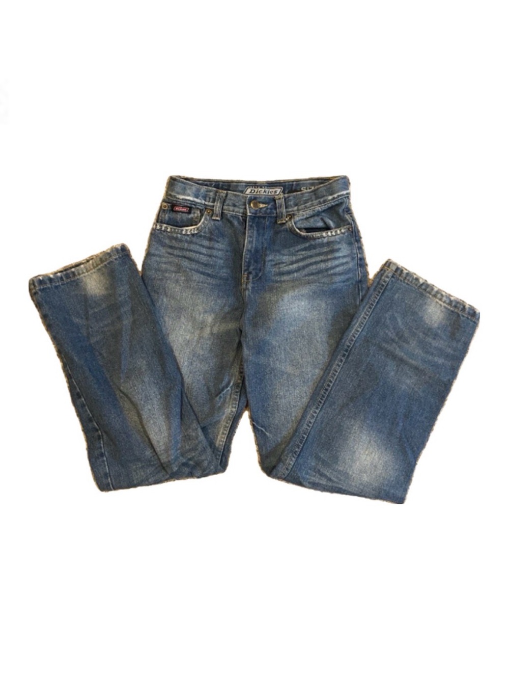 Dickies Men's Vintage Wash Straight Leg Jeans - Blue
